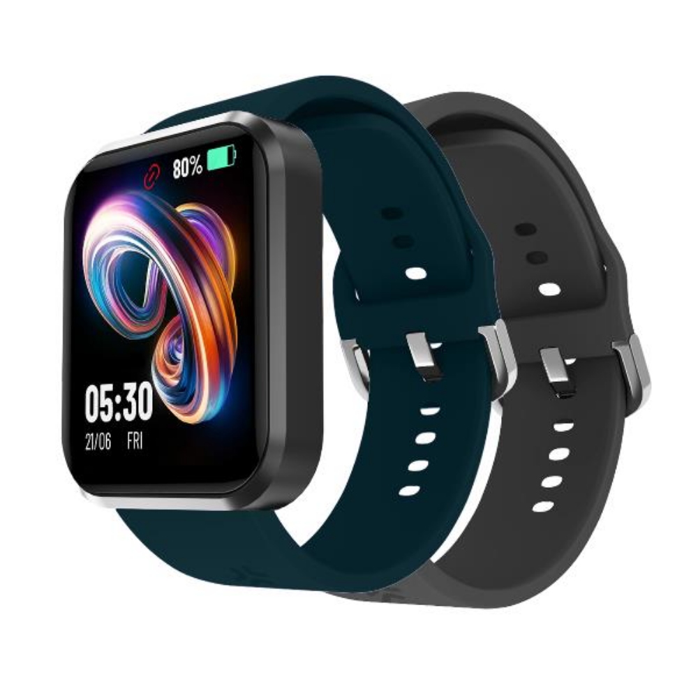 CELLY - SMARTWATCH - TRAINERBEAT2 - Due cinturini intercambiali BLUE / BLACK