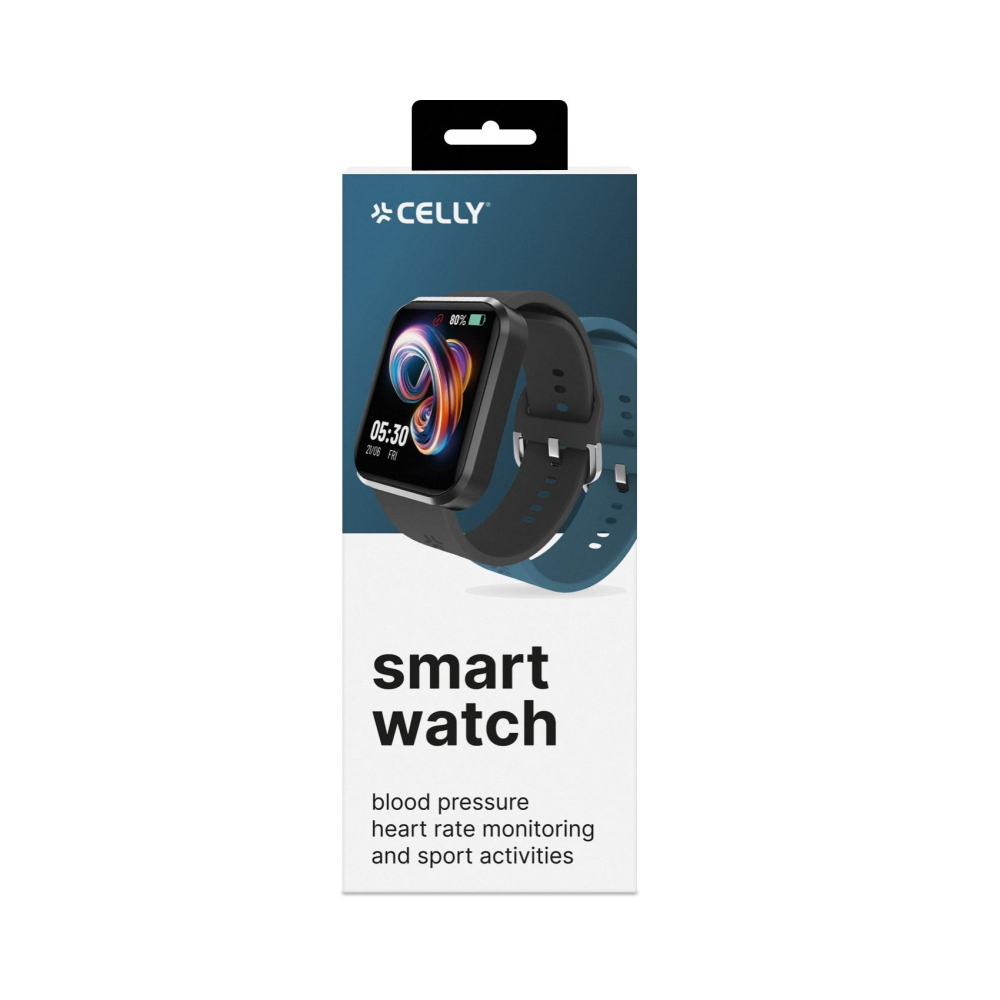 CELLY - SMARTWATCH - TRAINERBEAT2 - Due cinturini intercambiali BLUE / BLACK