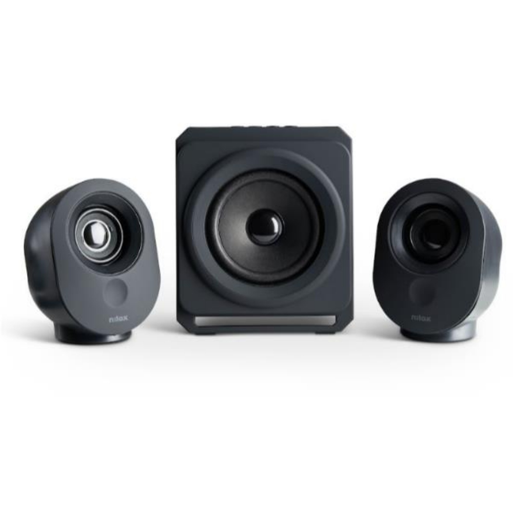 NILOX - AUDIO SPEAKERS - Altoparlanti Bluetooth 35 Watt, Subwoofer, presa USB e Micro Sd, presa audio AUX Radio FM