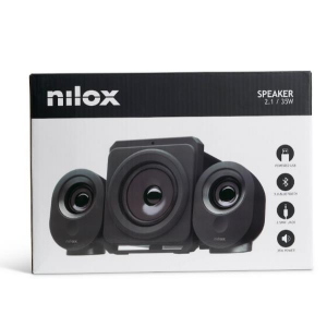 NILOX - AUDIO SPEAKERS - Altoparlanti Bluetooth 35 Watt, Subwoofer, presa USB e Micro Sd, presa audio AUX Radio FM