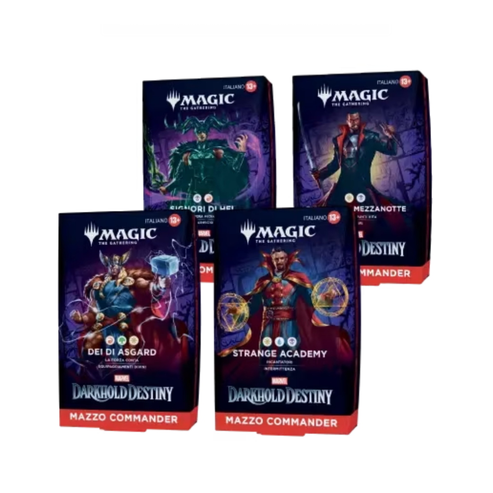 PREORDINE MAGIC THE GATHERING - MARVEL DARKHOLD DESTINY - BOX COMMANDER DECK (4 MAZZI) - ENG 09/04/2027