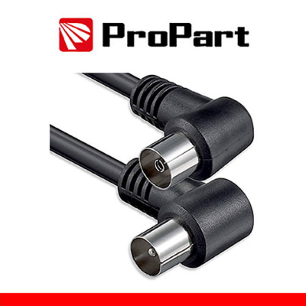 PROPART Cavo antenna TV IEC 5M SP-PR 90° NERO