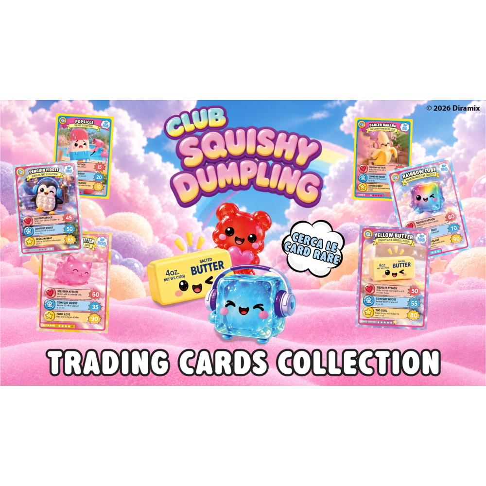 DIRAMIX - SQUISHY DUMPLING CLUB RACCOGLITORE CARD + 1 bustina di card - 2° ED. -  NO EDICOLA