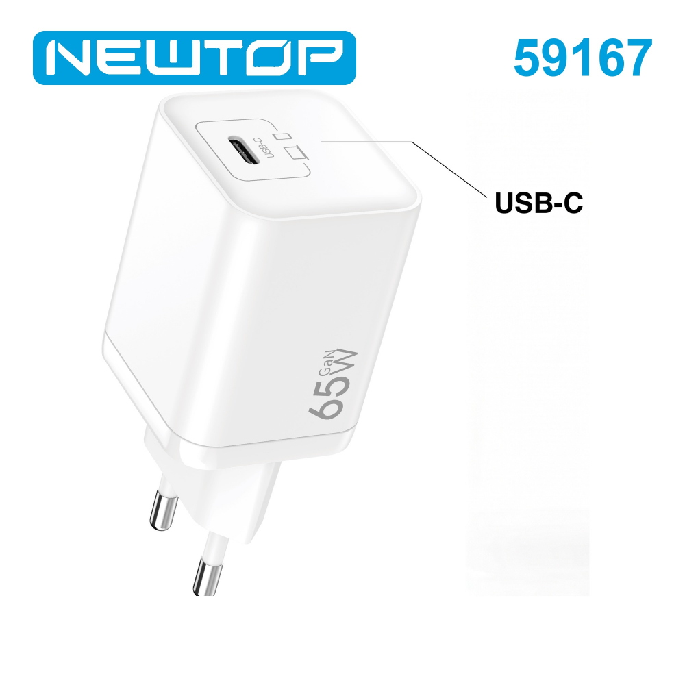 NEWTOP CM85 CARICATORE DA MURO GAN 65W
