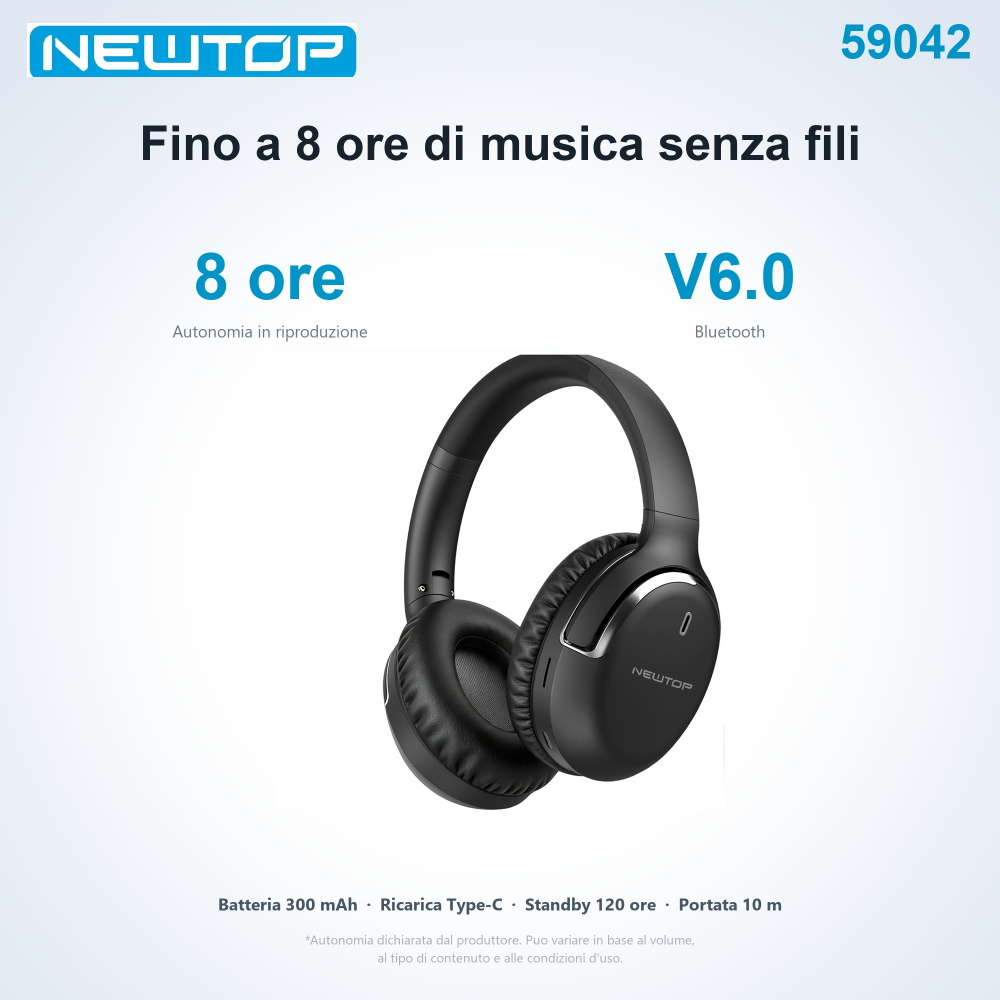 NEWTOP CB15 CUFFIE STEREO WIRELESS LS-261