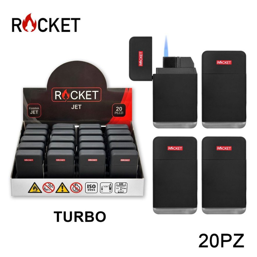 ROCKET - ACCENDINO TURBO RUBBER NERO 1PZ=(20 PZ)